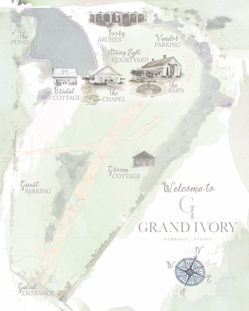 map of the grand ivory wedding venue property